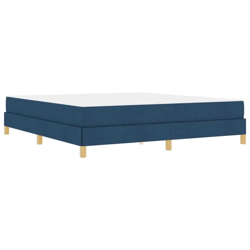 Letto a molle con materasso Blu 180 x 200 cm Tessuto