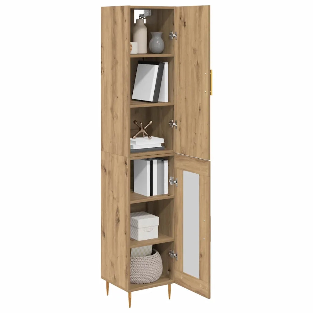 Credenza 2 pz | Madia | Buffet da pranzo | Armadio da pranzo Rovere artigianale Legno multistrato