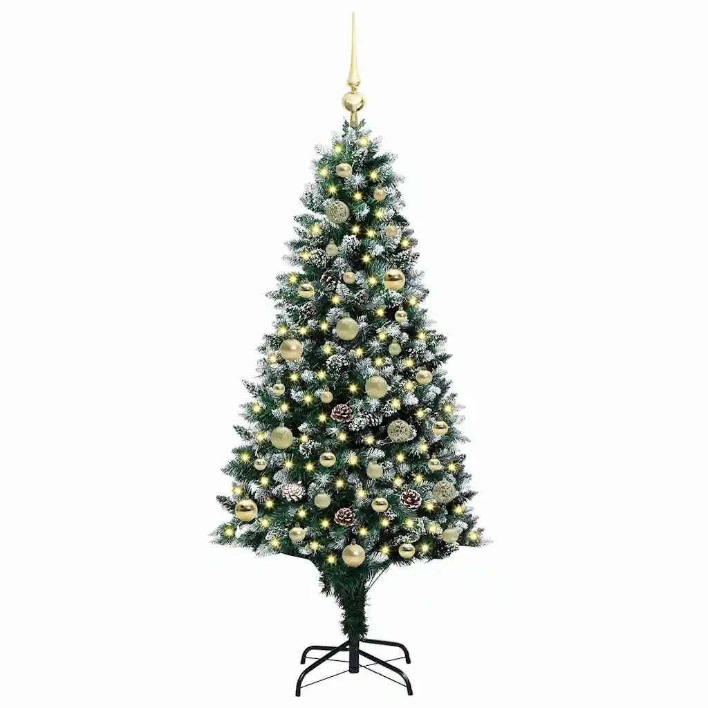Albero di Natale artificiale con 150 LED Verde 150 cm 3396255