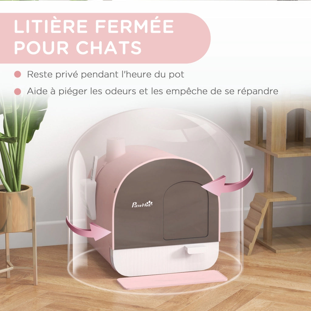 Bacchetto per gatti con porta ¨C Minimal ¨C 43x44x47 cm rosa