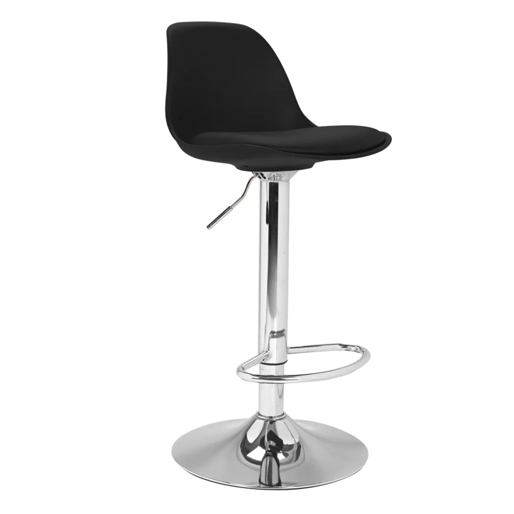 IDMarket - Set di 2 sgabelli da bar design neri KARL