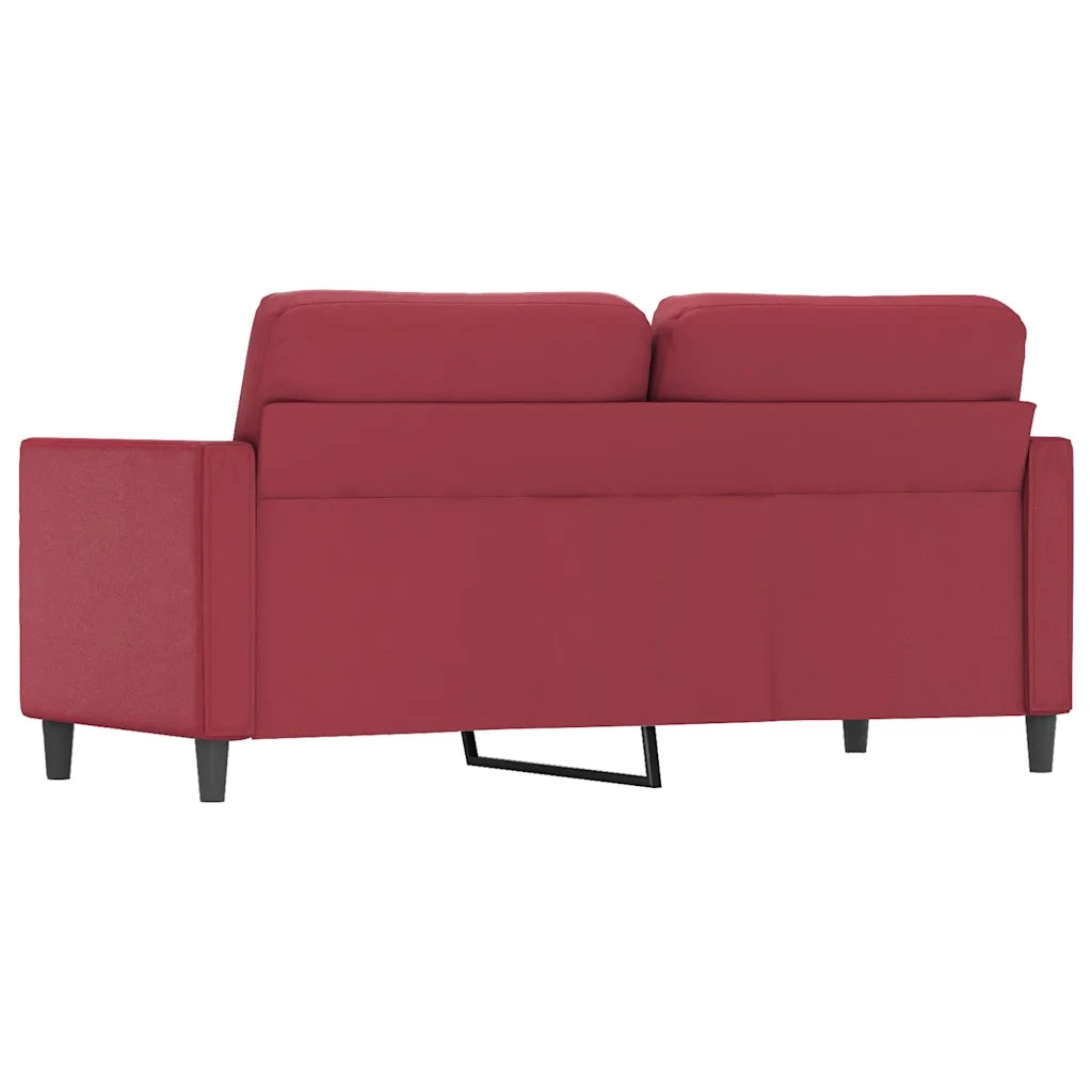 Divano a 2 Posti Rosso Vino 140 cm in Similpelle 359336