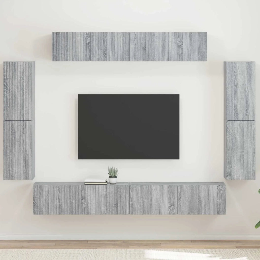Mobile TV 8 pcs Grigio Sonoma 3409147