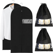 Borse per abbigliamento e scarpe - protettive e resistenti alle muffe - 4 pezzi - 58,4 x 119,4 cm