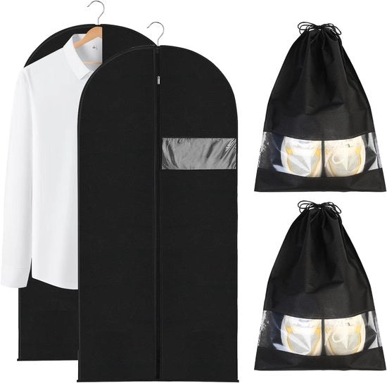 Borse per abbigliamento e scarpe - protettive e resistenti alle muffe - 4 pezzi - 58,4 x 119,4 cm