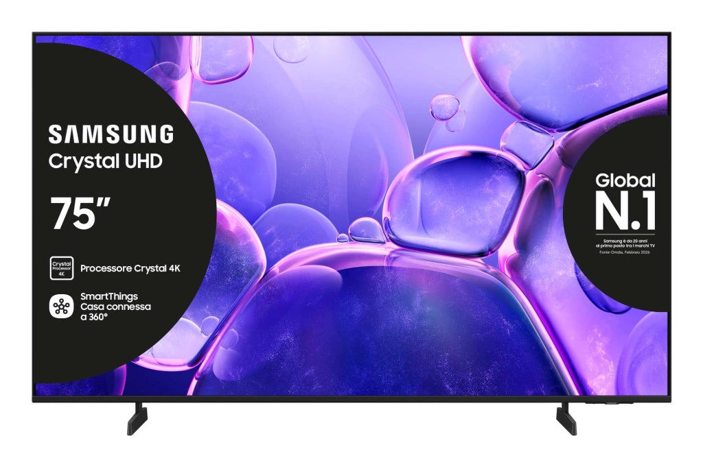 TV 75 SAM 4K UHD SMART TV ITALIA LAN DVT2 DVBS2 HDR10 ITALIA CRYSTAL
