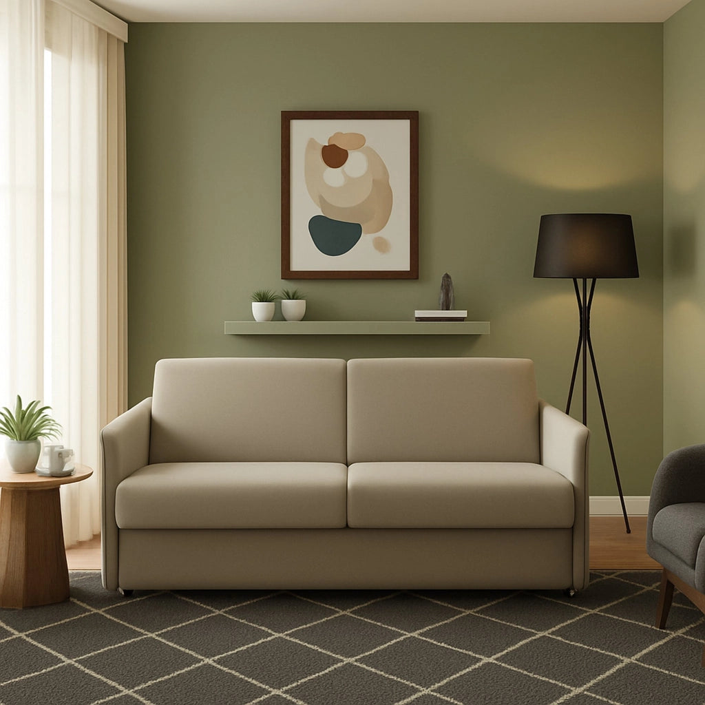 Severo, Divano Fisso 3 Posti Sfoderabile Made in Italy, 200x95 cm Grigio Tortora