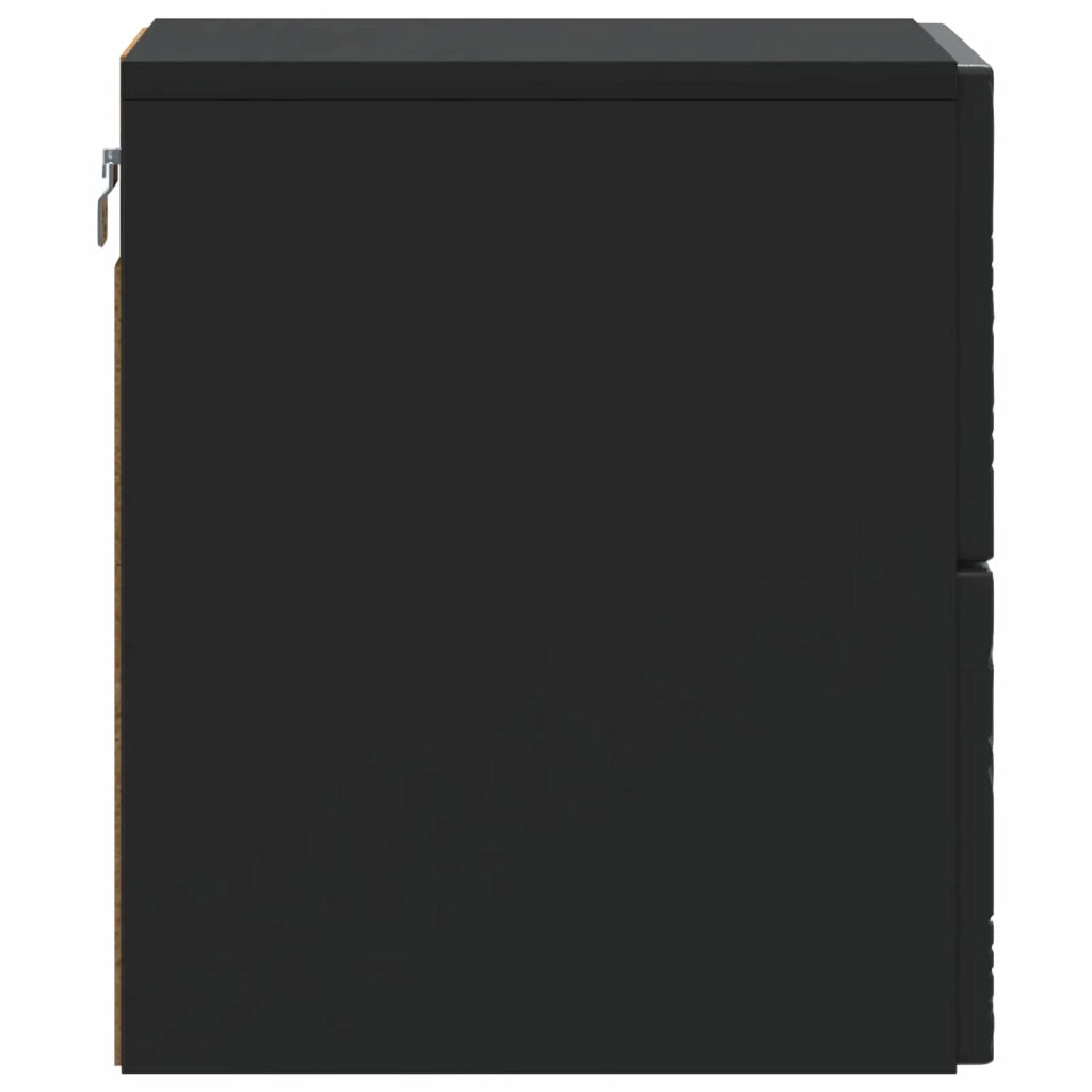 Mobiletto da notte a muro Nero 34,5 x 33 x 40 cm 898807