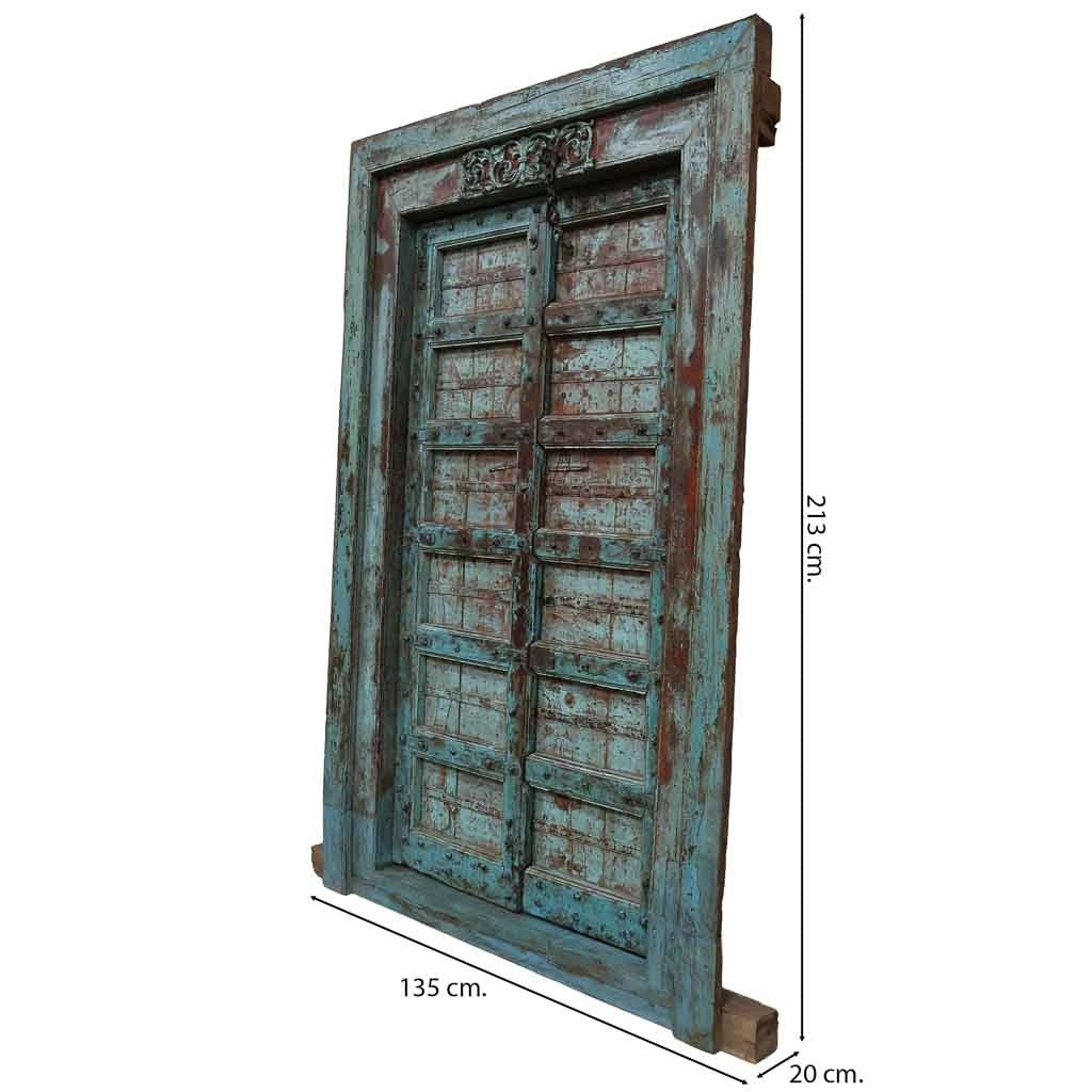 Porta in legno marrone 135x20x213h cm