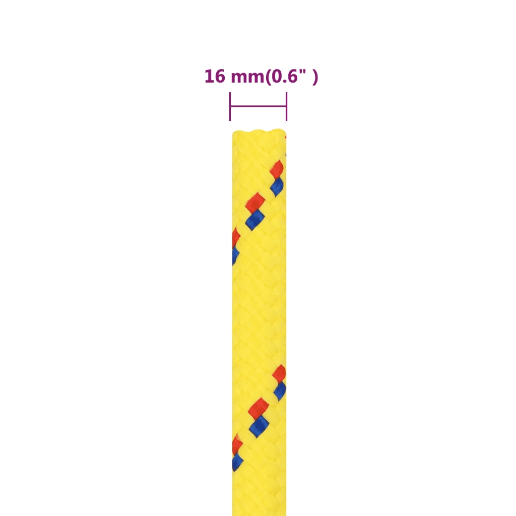 Corda | Fune per barca Gialla 16 mm 25 m in Polipropilene