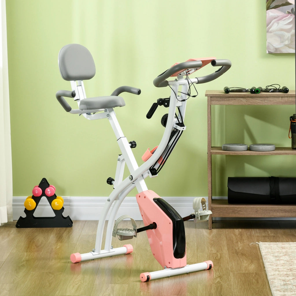 Bicicletta da Esercizio Pieghevole ¨C Minimal ¨C Rosa 105x48x118 cm