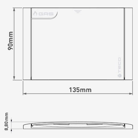 PLACCA K2 B01- Bianca - 135x90- TECO- pezzi 1