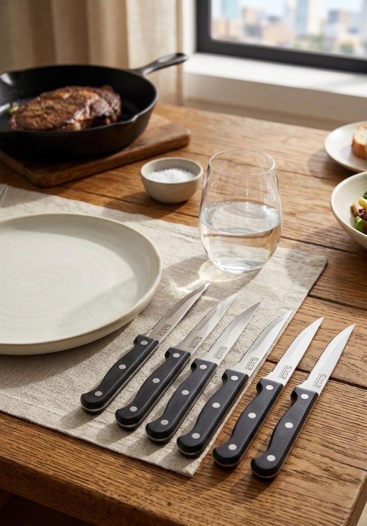 Set Coltelli per Bistecca 6 Pezzi in Acciaio Eme Rodeo