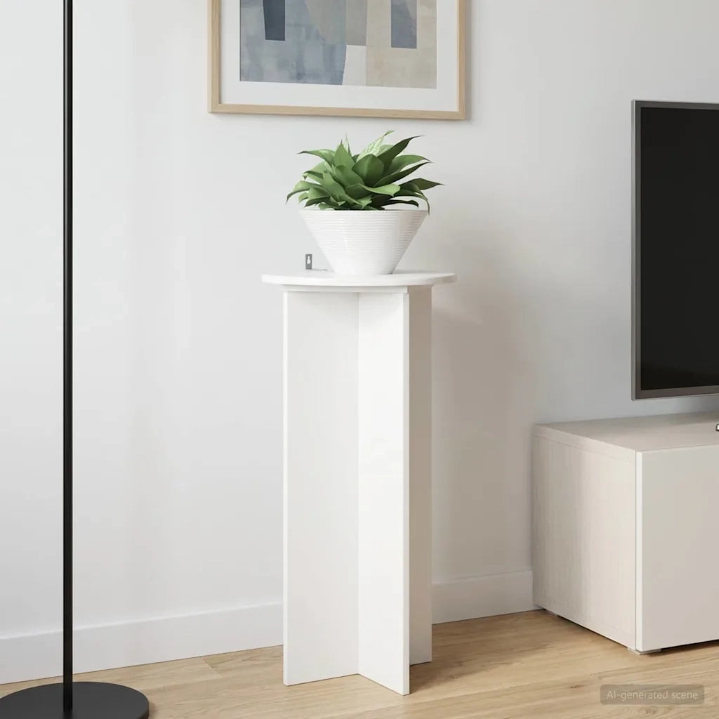 Supporto per piante 2 pcs Bianco Lucido 40 x 40 x 80 cm 899703