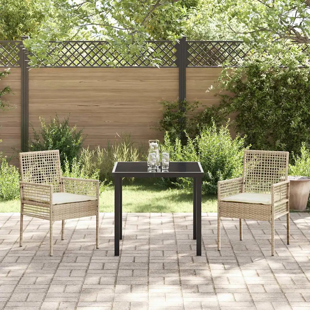 Sedia da Giardino 2 pcs Beige 55 x 53 x 85 cm polyrattan 42003449