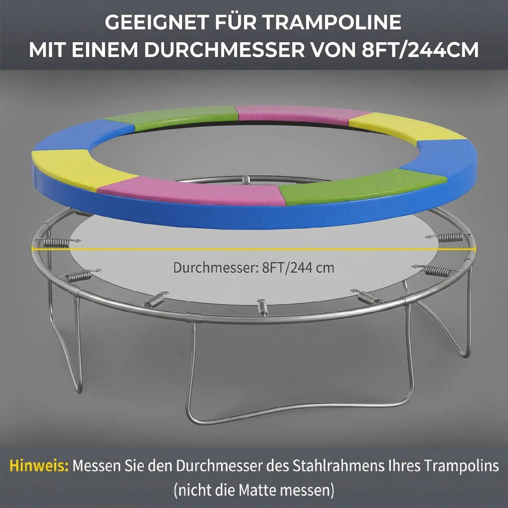 Copertura bordo trampolino ?244 cm ¨C Xylo ¨C tessuto impermeabile e resistente, multicolore
