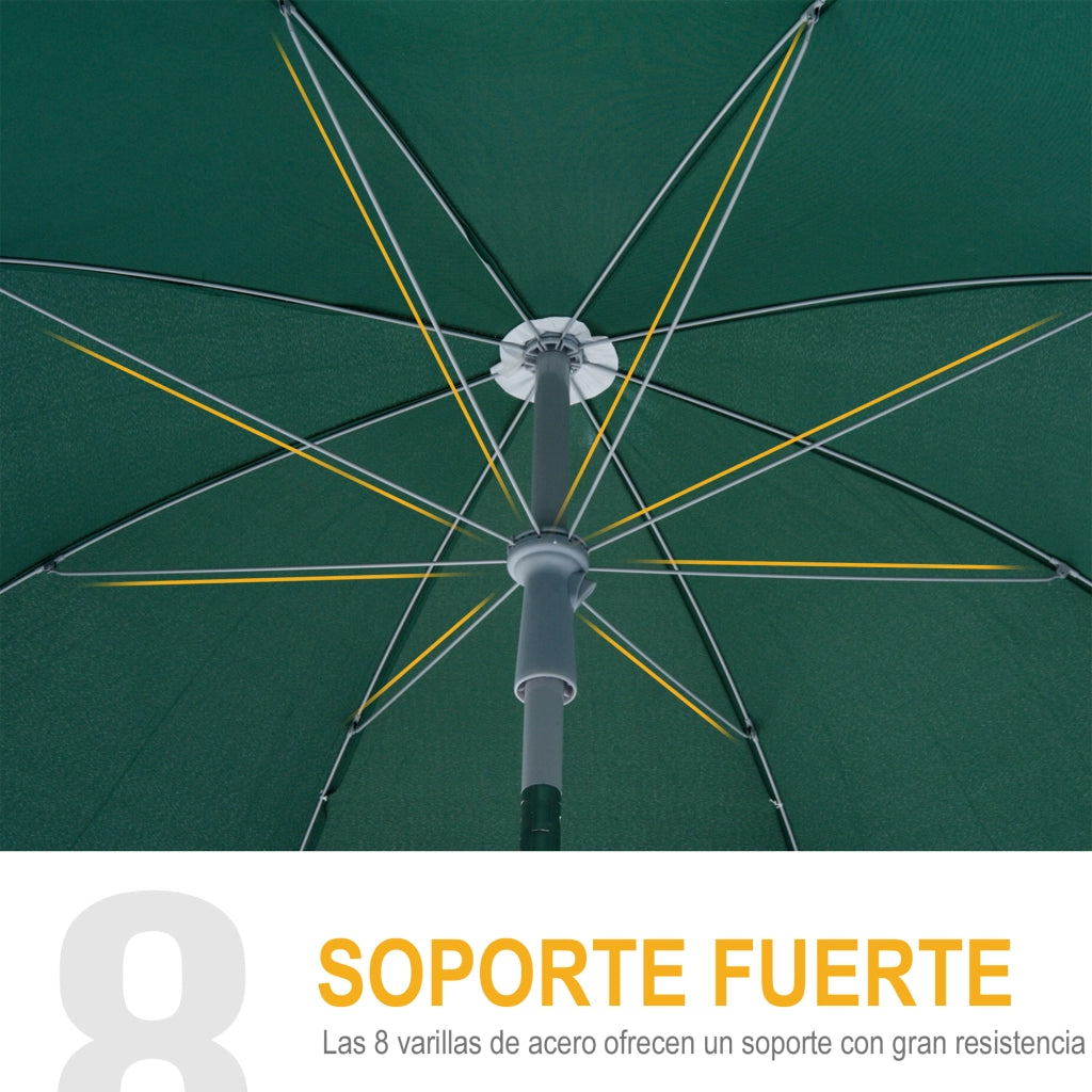 Ombrellone da giardino inclinabile ¨C Minimal ¨C verde ?202 cm