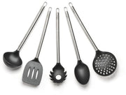 Set accessori cucina 5 pezzi nero