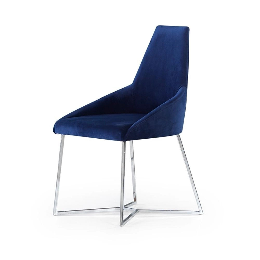 Set 2 sedie tessuto Enzio colore blu parliament