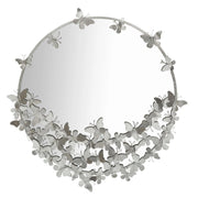 Specchio Farfalle Round Silver cm ø 91x3x94