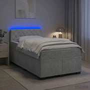 Letto box spring con materasso Grigio Chiaro 120 x 190 cm 3453095