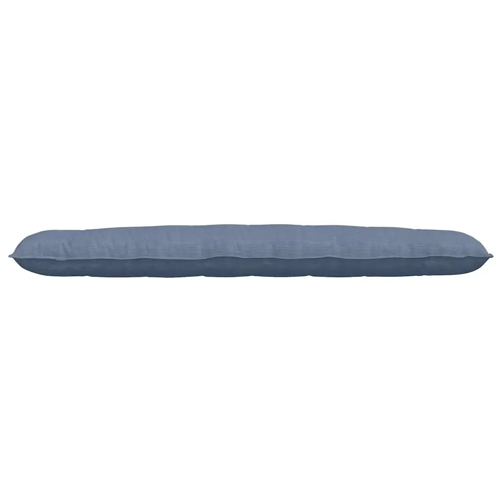 Cuscino per Schiena Blu 200 x 50 cm Tessuto in Cords 42014997