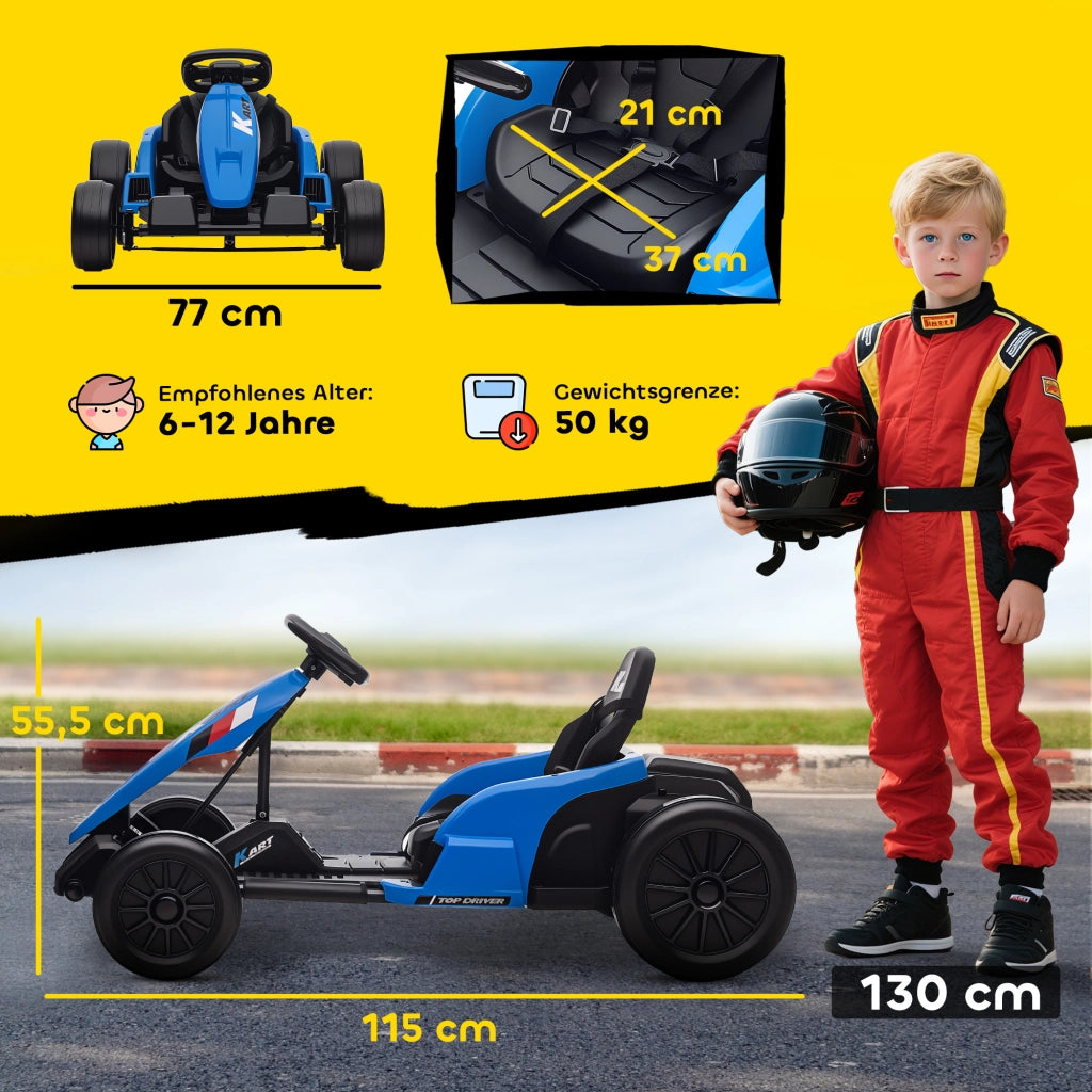 Go-Kart Elettrico per Bambini ¨C Minimal ¨C Blu