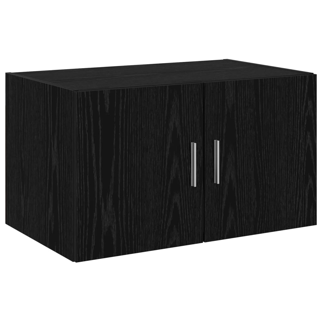 Armadio per la conservazione con ripiani Rovere Nero 3446669