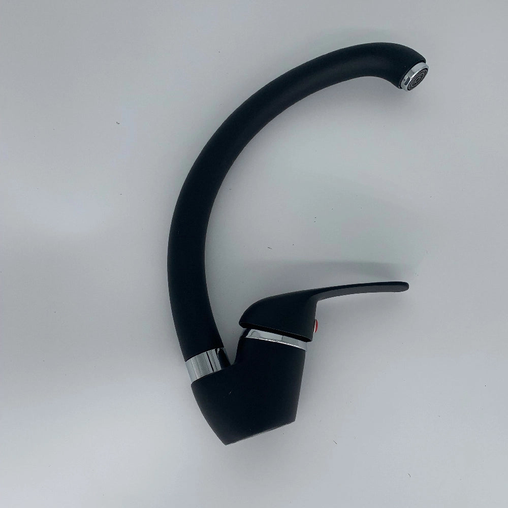 Miscelatore cucina per lavello nero rubinetteria serie sei