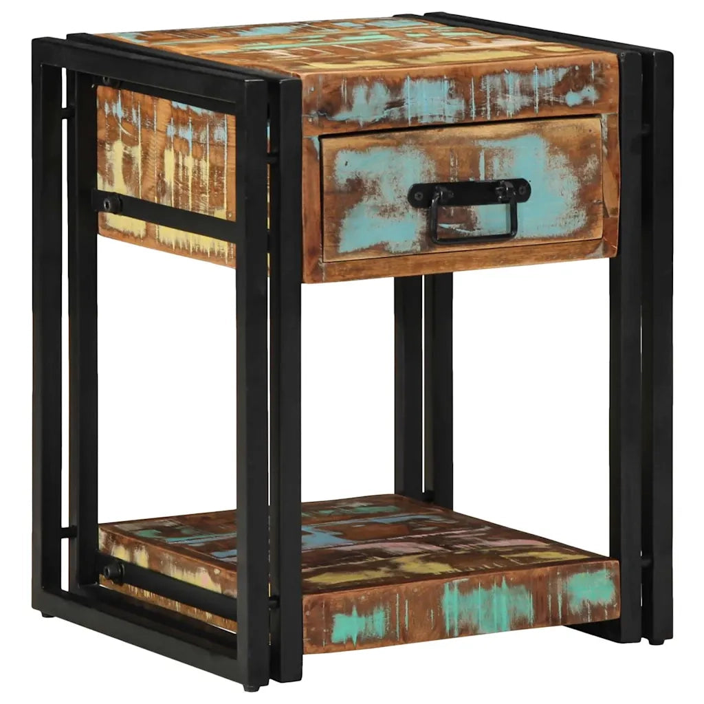 Armadio da Notte 40 x 40 x 50 cm Legno Recuperato Massello 4016702