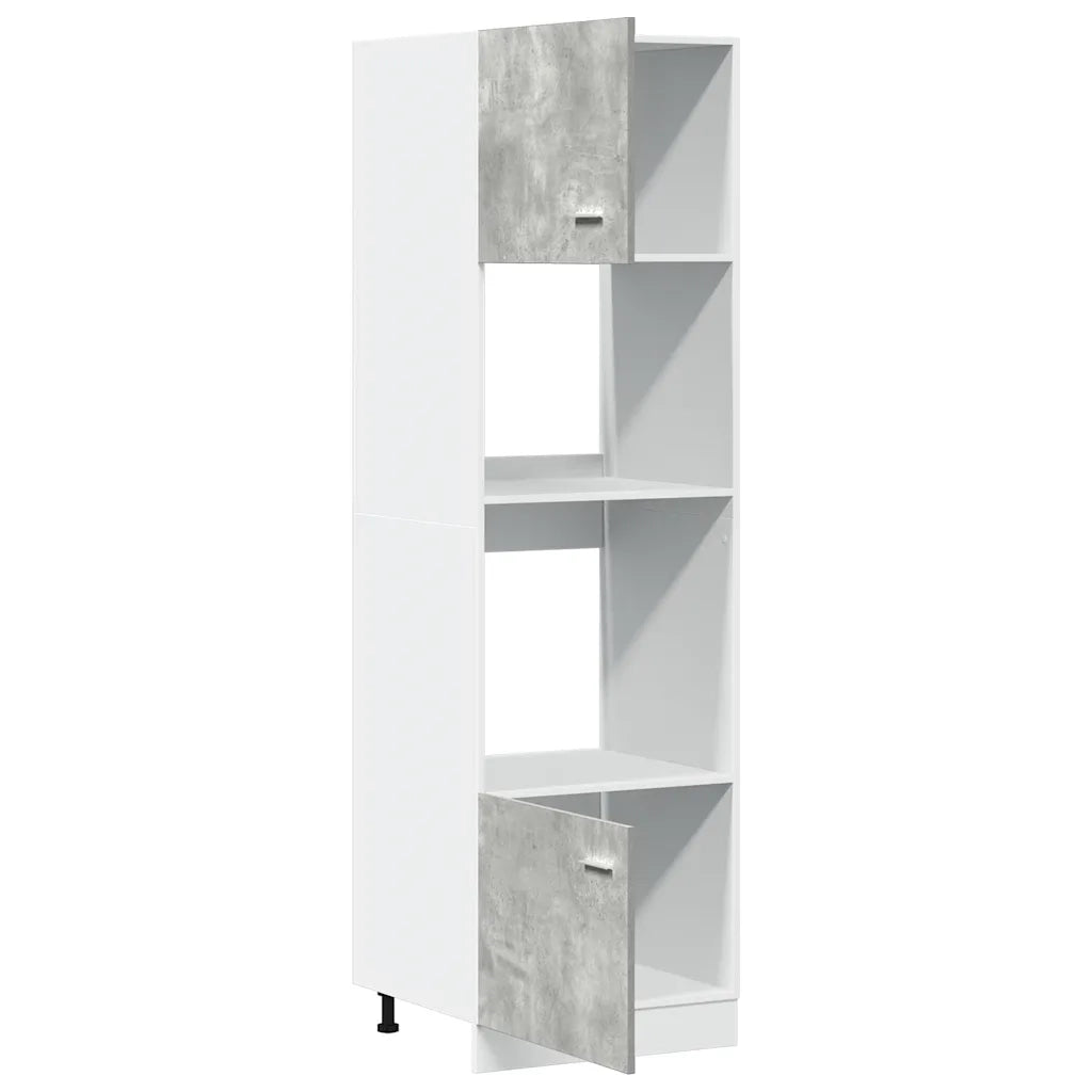 Mobile per Microonde “Lyon” Grigio Cemento 60x57x207 cm