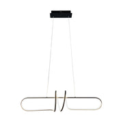 Lampada sospesa Vertigo nera LED 54W 4000K Milagro