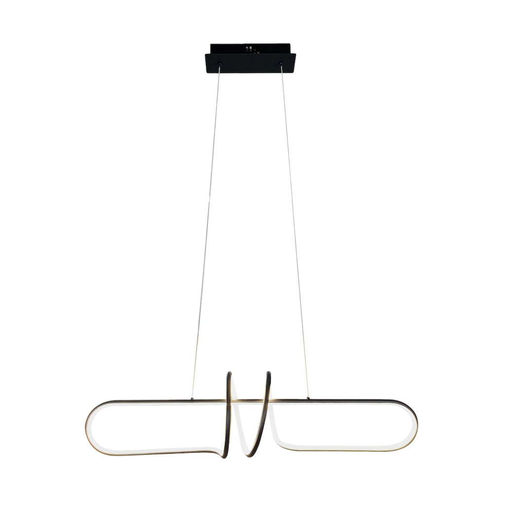 Lampada sospesa Vertigo nera LED 54W 4000K Milagro