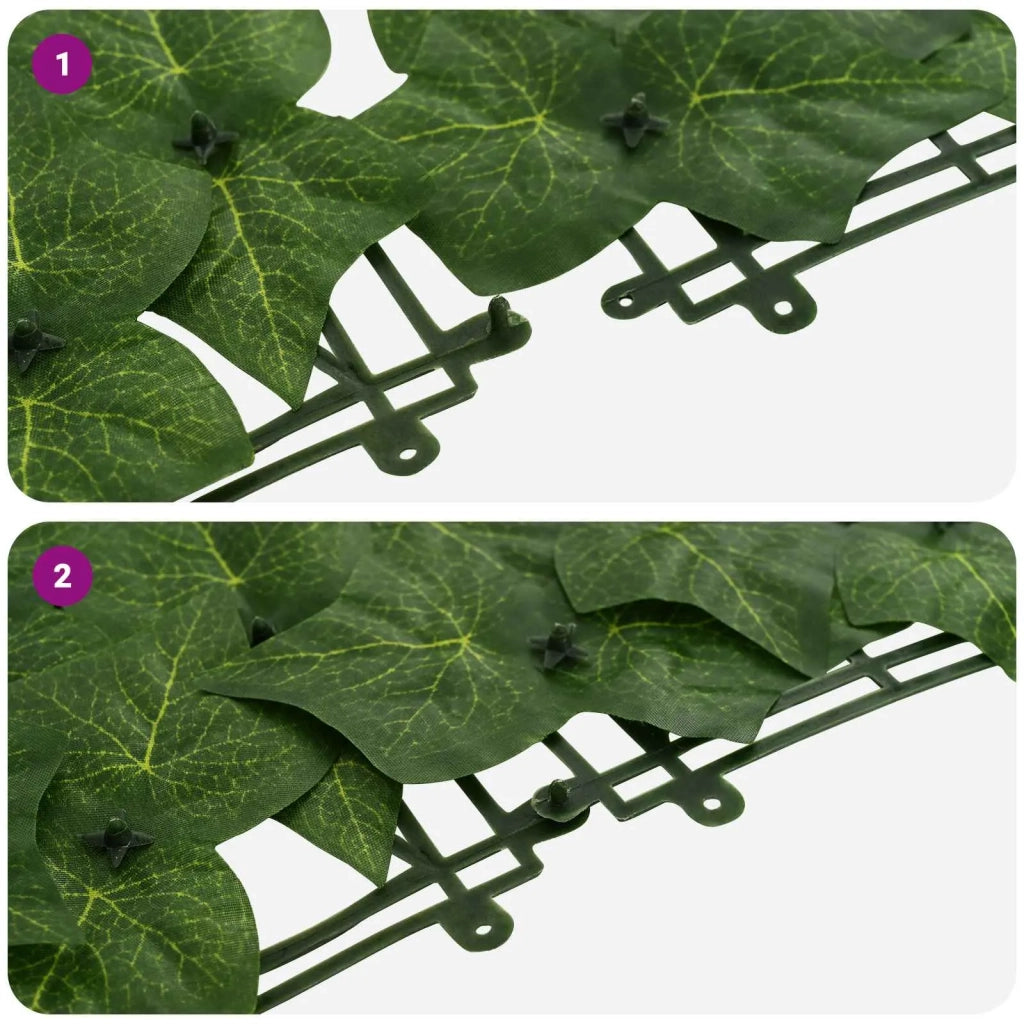 Paravento da Balcone | Schermo per balcone con foglie Verde 400 x 150 cm
