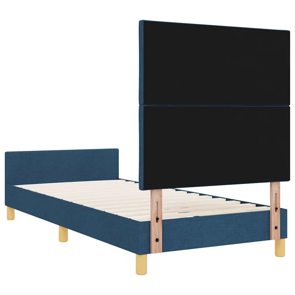 Struttura del letto con testiera Blu 100 x 200 cm Tessuto 3344787