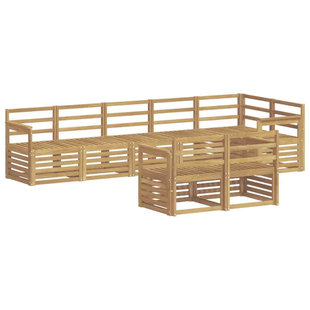 Set di divani da esterno 8 pcs Bianco 306 x 128,5 x 73 cm 3392019