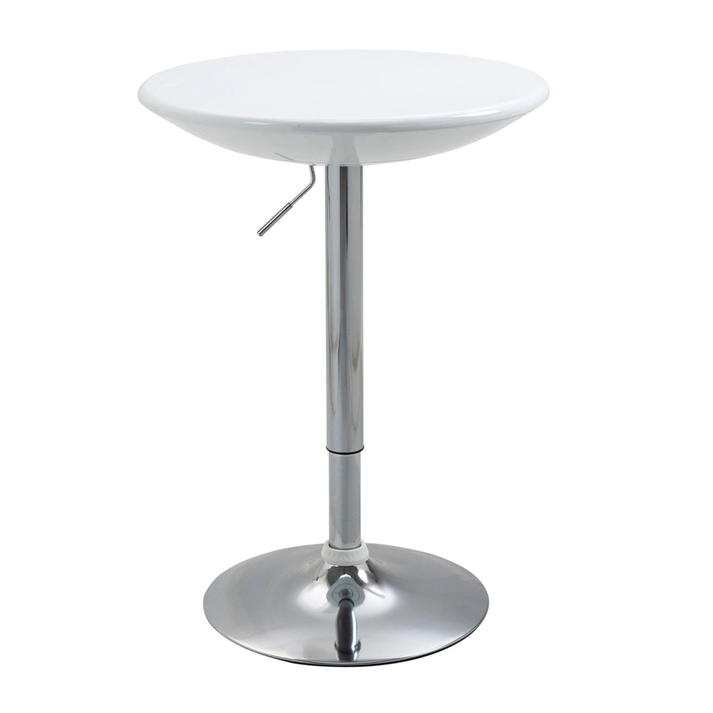 Tavolo bistrot regolabile ¨C Xylo ¨C bianco metallo ABS rotondo ?61x76-97cm