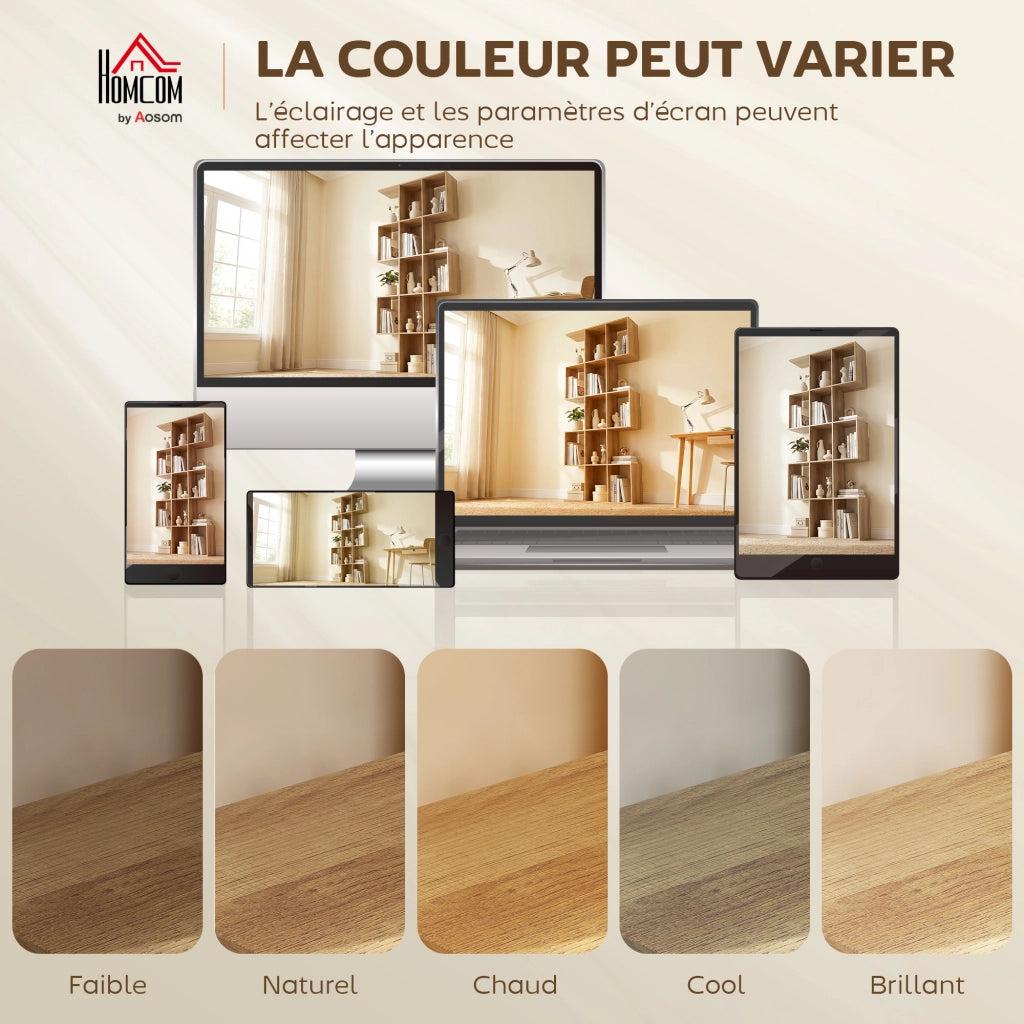 Libreria a 5 livelli scaffale S ¨C Minimal ¨C 80x24x200 cm quercia
