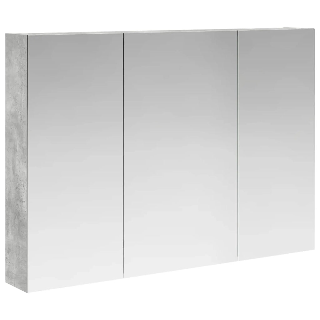 Mobiletto per specchio da bagno con lo scaffale Grigio cemento 889122