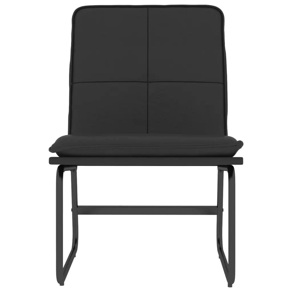 Poltrona | Sedia Lounge Nera 54x75x76 cm in Similpelle