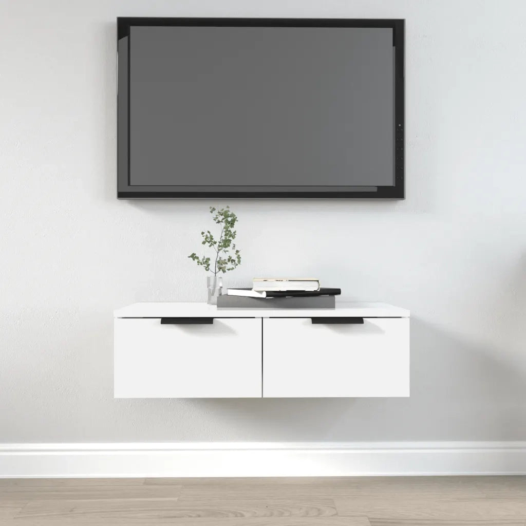 Mobile a Parete Bianco 68x30x20 cm in Legno Multistrato 811394