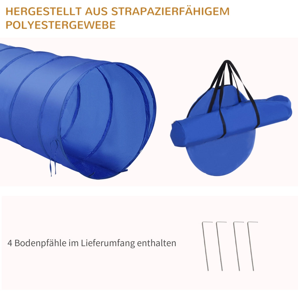 Set Agility per Cani con Tunnel e Stacchetti ¨C Minimal ¨C Blu