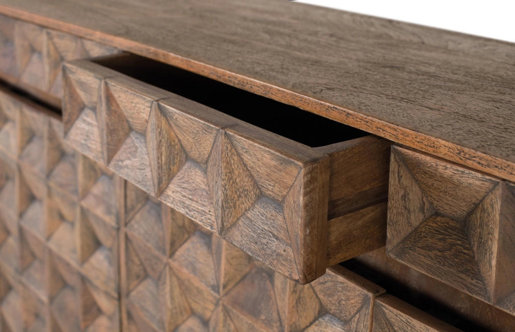 Credenza in legno di mango con finitura anticata