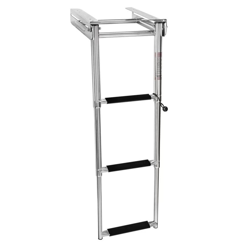 SCALETTA INOX A SCOMP. GRADINO NERO LADDER 3 STEPS MM.875/380X219