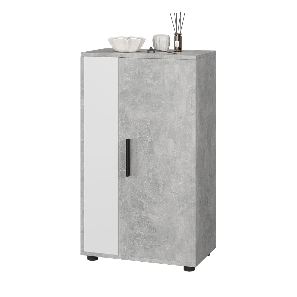 Vicco Credenza Cemento/Bianco 50.1 x 87.3 cm con 2 scomparti