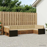 Set di divani da esterno 7 pcs Naturale e Beige 3383816