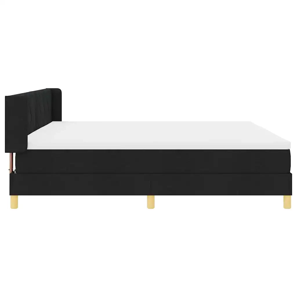 Letto a molle con materasso Nero 200 x 200 cm Tessuto 3341379