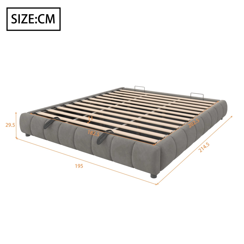 letto imbottito velluto grigio 180 x 200 cm