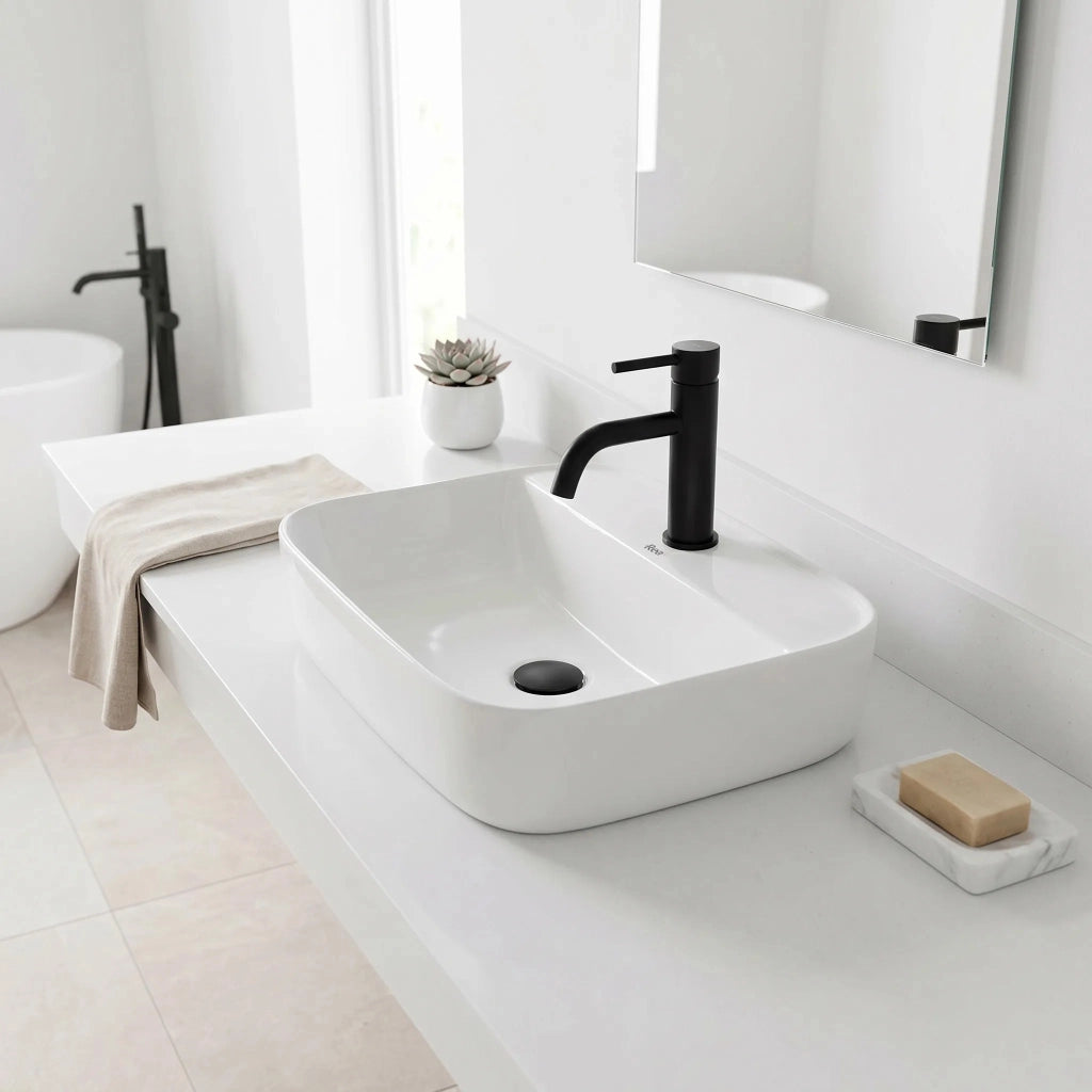 Lavabo Da Appoggio Rea Martina White