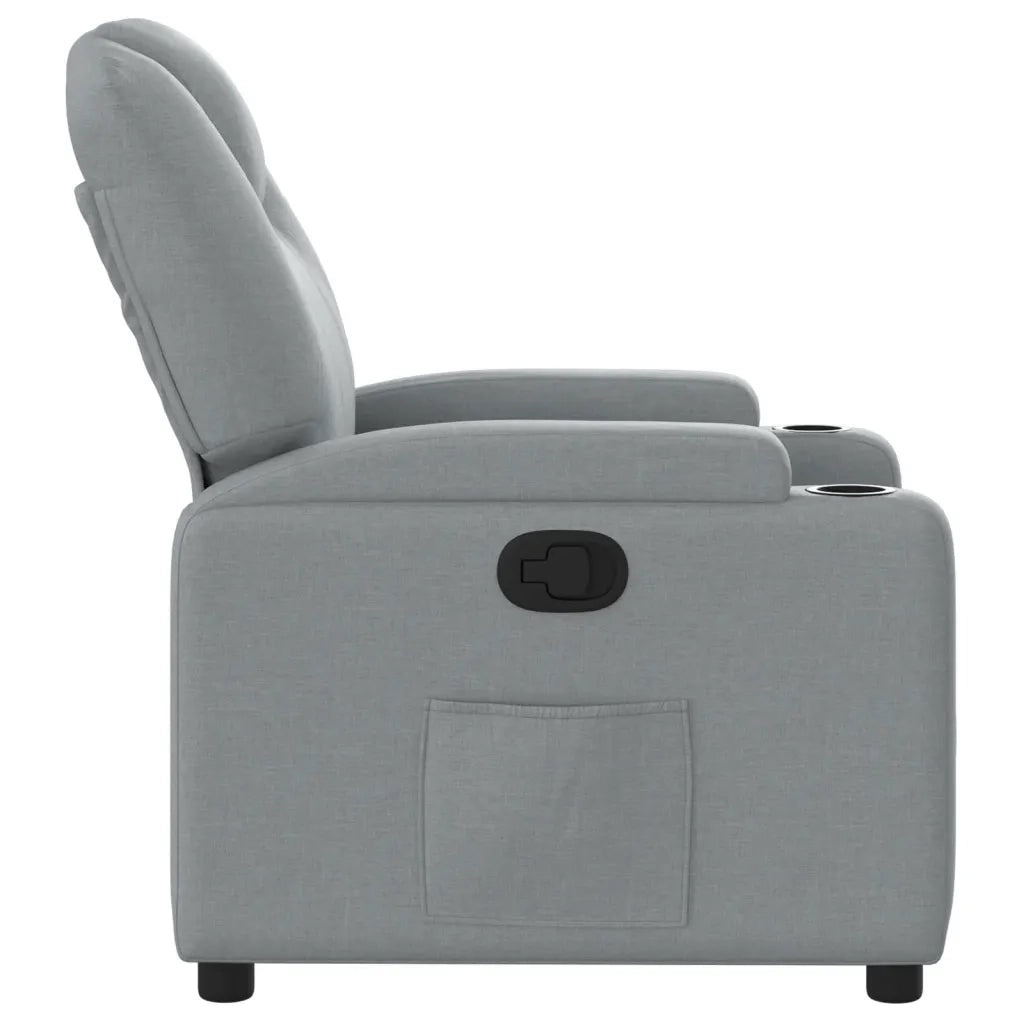 Poltrona reclinabile in tessuto grigio chiaro 3205508
